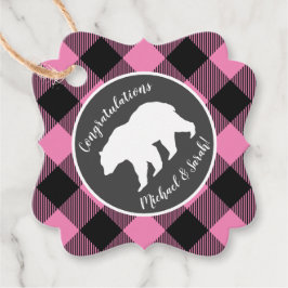 カントリーママベビーベビーシャワー少女ピンク フェイバータグ