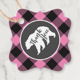 カントリーママベビーベビーシャワー少女ピンク フェイバータグ