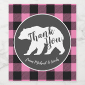 カントリーママベビーベビーシャワー少女ピンク ワインラベル (シングルラベル)