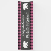 カントリーママベビーベビーシャワー少女ピンク 横断幕 (縦)