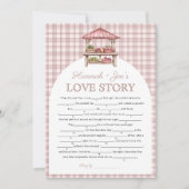 カントリーマーケットブライダルシャワーラブストーリーゲームカード 招待状 (正面)