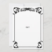 カントリーミニマルウェスタンフォーマル白黒結婚ズ 招待状 (裏面)