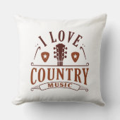 カントリーミュージックが大好き クッション (正面)