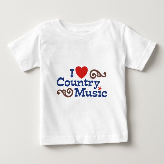 カントリーミュージックが大好き ベビーTシャツ (正面)