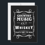 カントリーミュージックとウィスキーだから私はここに来た サンキューカード<br><div class="desc">カントリーミュージックとウィスキーだから私はここにいる。美しく素晴らしい意味ですウイスキー好きの人、お酒好きの人、パパの人に合って、美しい贈り物で美しく見えます。</div>