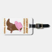 カントリーミュージックのカウボーイ・ブーツの小型トラック ラゲッジタグ (正面横)