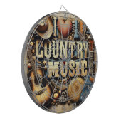 カントリーミュージックをテーマにしたヨガマット。 ダーツボード (正面左)