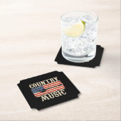 カントリーミュージックギターアメリカンフラグギフト ペーパーコースター (インサイチュ)