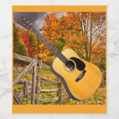 カントリーミュージックギターワインラベル ワインラベル (シングルラベル)