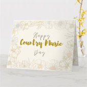 カントリーミュージックデイカード カード (黄色い花)