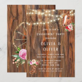 カントリーミュージックパーティー 馬 ライト ブーツ 参加 招待状