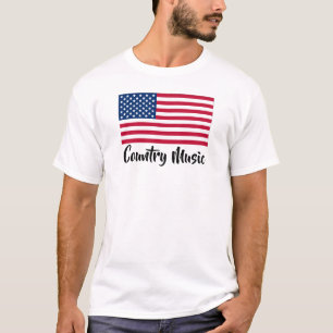 カントリーミュージックファン米国国旗愛国的アメリカ人 Tシャツ
