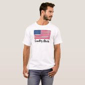 カントリーミュージックファン米国国旗愛国的アメリカ人 Tシャツ (正面フル)