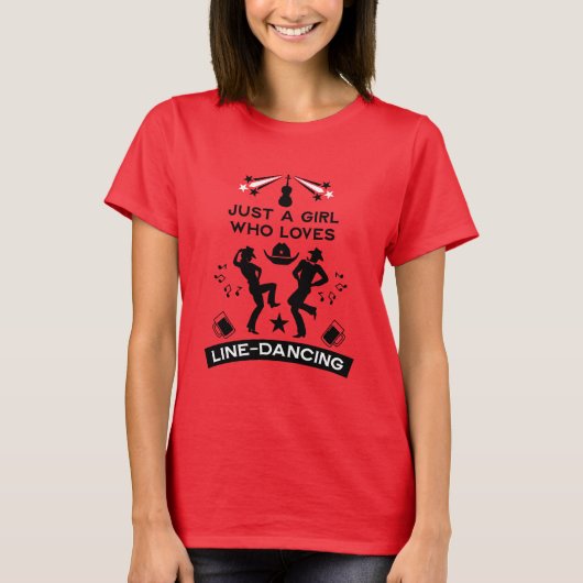 カントリーミュージックライン踊り Tシャツ (正面)