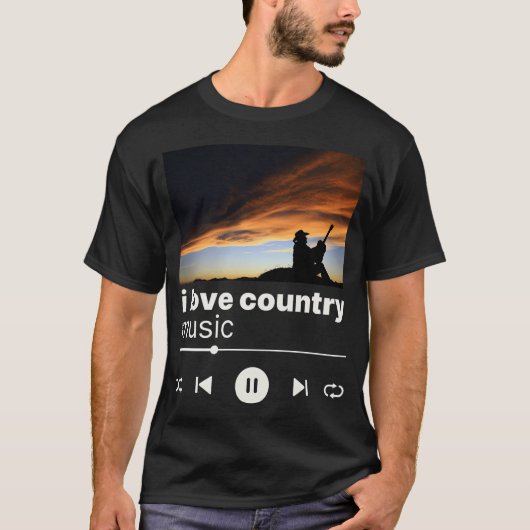 カントリーミュージック大好き Tシャツ (正面)