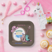 カントリーミュージック誕生日パーティー ペーパープレート (パーティー)