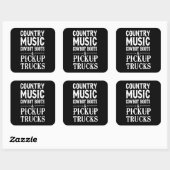 カントリーミュージック、カウボーイブーツ&ピックアップトラック スクエアシール (シート)