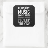 カントリーミュージック、カウボーイブーツ&ピックアップトラック スクエアシール (バッグ)