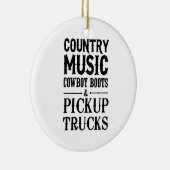 カントリーミュージック、カウボーイ・ブーツ及び小型トラック セラミックオーナメント (右)