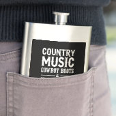 カントリーミュージック、カウボーイ・ブーツ及び小型トラック フラスク (インサイチュ)