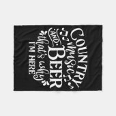 カントリーミュージック&ビールヴィンテージカントリーミュージック フリースブランケット (正面(横))