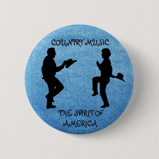 カントリーミュージックAMERICA-BUTTONの精神 缶バッジ (正面)