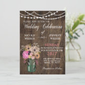 カントリーメイソンジャールウッドフラワー結婚式招待状 招待状 (スタンド正面)