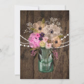 カントリーメイソンジャールウッドフラワー結婚式招待状 招待状 (裏面)