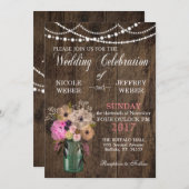 カントリーメイソンジャールウッドフラワー結婚式招待状 招待状 (正面/裏面)