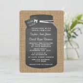 カントリーメイソンジャールバーラップ結婚式招待状 招待状 (スタンド正面)