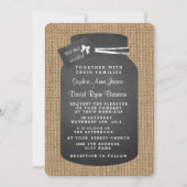 カントリーメイソンジャールバーラップ結婚式招待状 招待状 (正面)