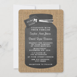 カントリーメイソンジャールバーラップ結婚式招待状 招待状