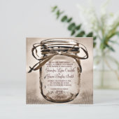 カントリーメイソンジャール素朴スクエア結婚式招待状 招待状 (スタンド正面)