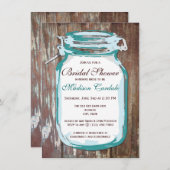 カントリーメイソンジャー素朴ブライダルシャワー招待状 招待状 (正面/裏面)