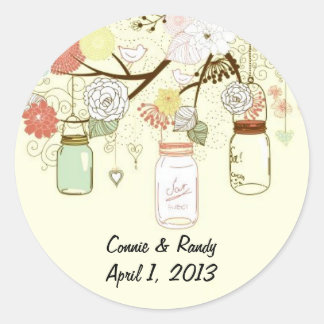 カントリーメイソンジャー結婚式用シール ラウンドシール