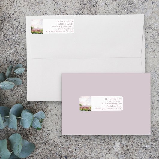 カントリーメドウウォーターカラーダスティーバラアドレス ラベル