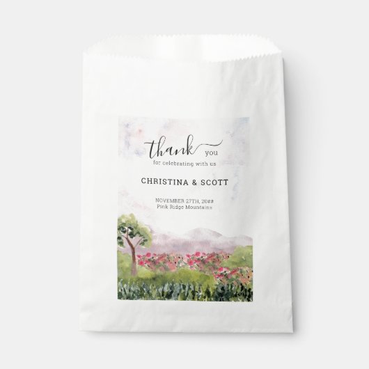 カントリーメドウウォーター色ほこりっぽいバラありがとう フェイバーバッグ (正面)