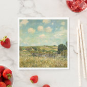 カントリーメドウランドスケープ(by Alfred Sisley) スタンダードランチョンナプキン (インサイチュ)