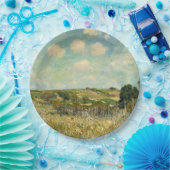 カントリーメドウランドスケープ(by Alfred Sisley) ペーパープレート (パーティー)