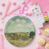 カントリーメドウランドスケープ(by Alfred Sisley) ペーパープレート (パーティー)