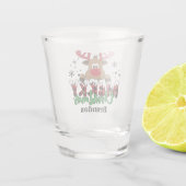 カントリーメリークリスマストナカイの名前を追加 ショットグラス (裏面)