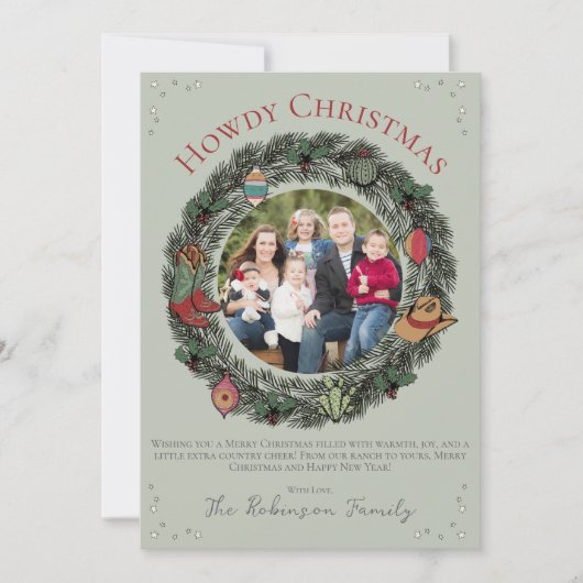 カントリーメリークリスマスファミリークリスマス シーズンカード (正面)