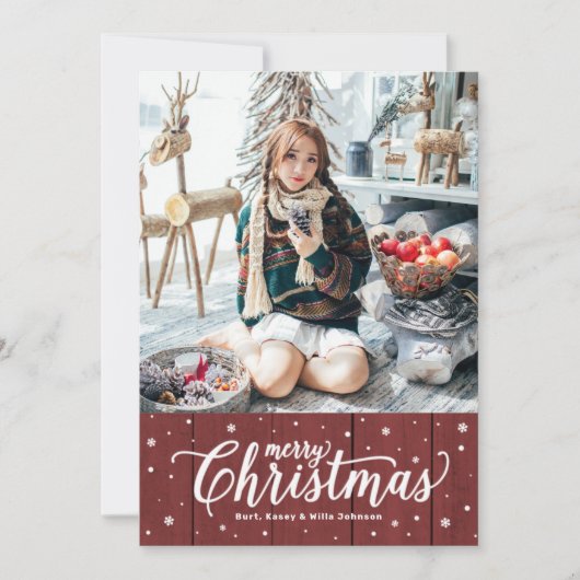 カントリーメリークリスマスホリデーカード シーズンカード (正面)