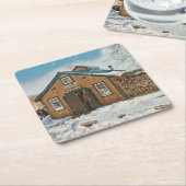 カントリーメープルシュガーハウス スクエアペーパーコースター (アングル)