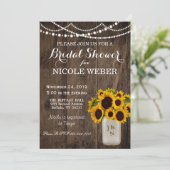 カントリーメ素朴イソンジャーブライダルシャワーヒマワリ 招待状 (スタンド正面)