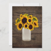 カントリーメ素朴イソンジャーブライダルシャワーヒマワリ 招待状 (裏面)