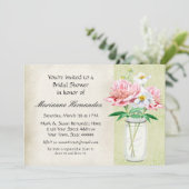 カントリーメ素朴イソンジャーペニーポピーブーケピンク 招待状 (スタンド正面)