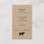 カントリーモダンクラフトブルファミリーキャトルファーム 名刺 (裏面)