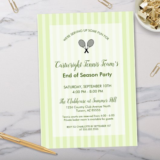 カントリーモダンクラブテニスエンドオブシーズン誕生日 招待状