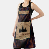 カントリーモダンファミリーネームキャビンウッドシェフ エプロン (インサイチュ)